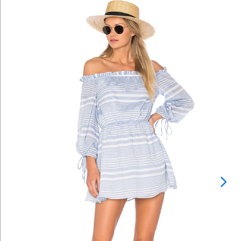 Get lost dress in blueberry stripe
